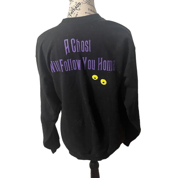 Disney World Haunted Mansion A Ghost Will Follow You Home Sweatshirt Size Medium - Picture 10 of 14